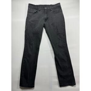 Levi's 511 Men's Slim Fit Straight Leg Black Denim Jeans - Size 34x30 (34x29)